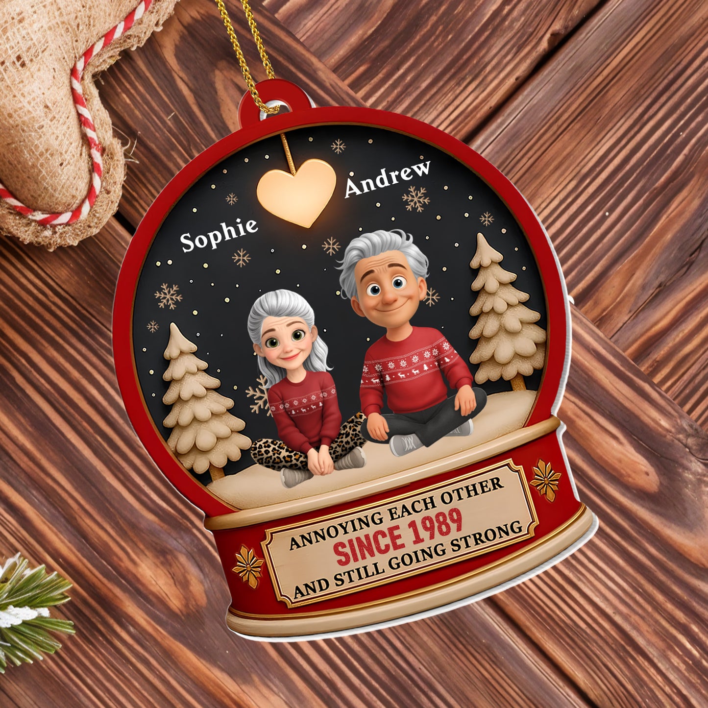 Annoying Each Other Since, Heart, Snowflakes