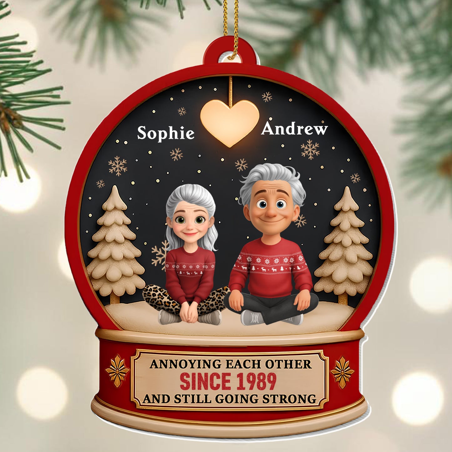 Annoying Each Other Since, Heart, Snowflakes