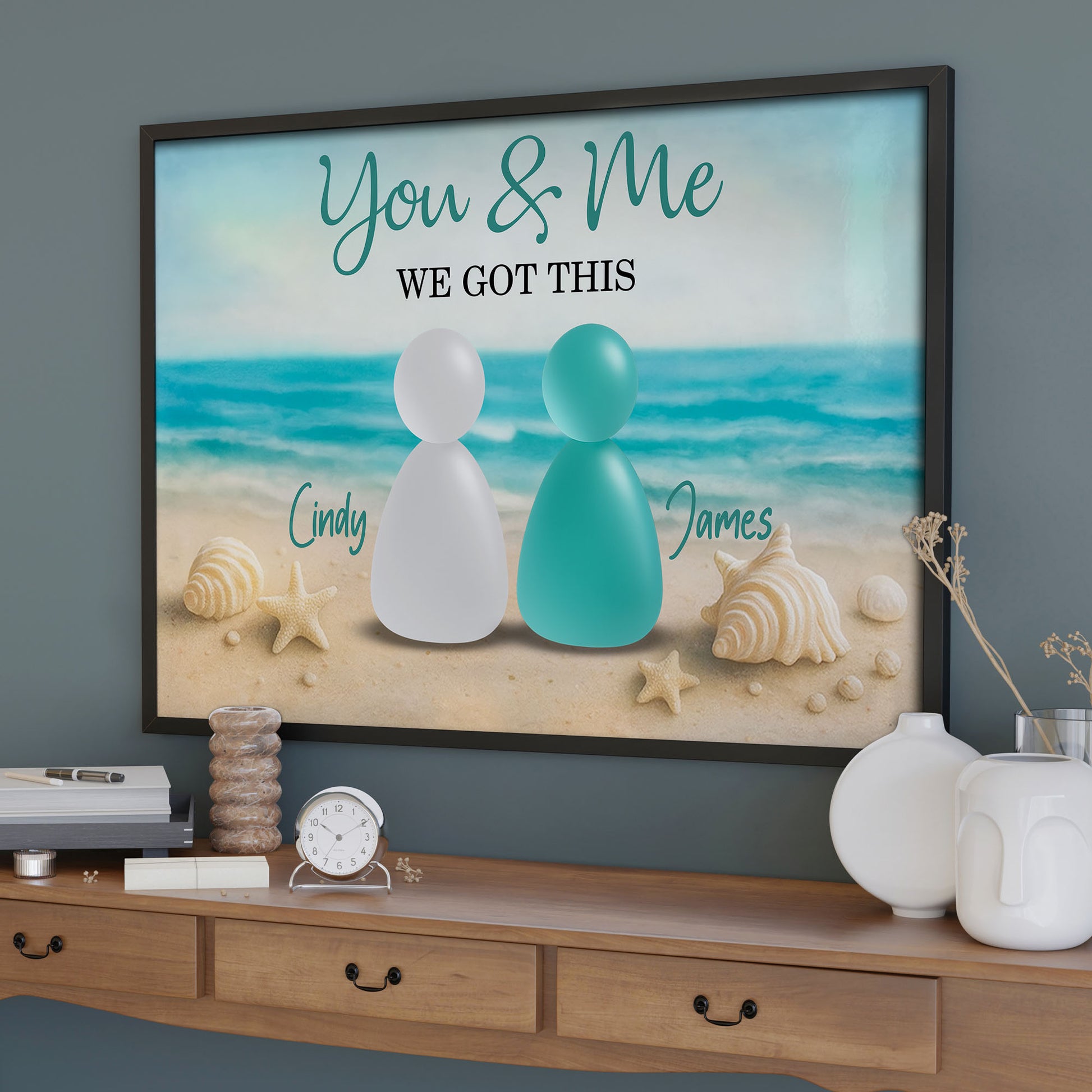 You & Me We Got This Beach and Seashells Design