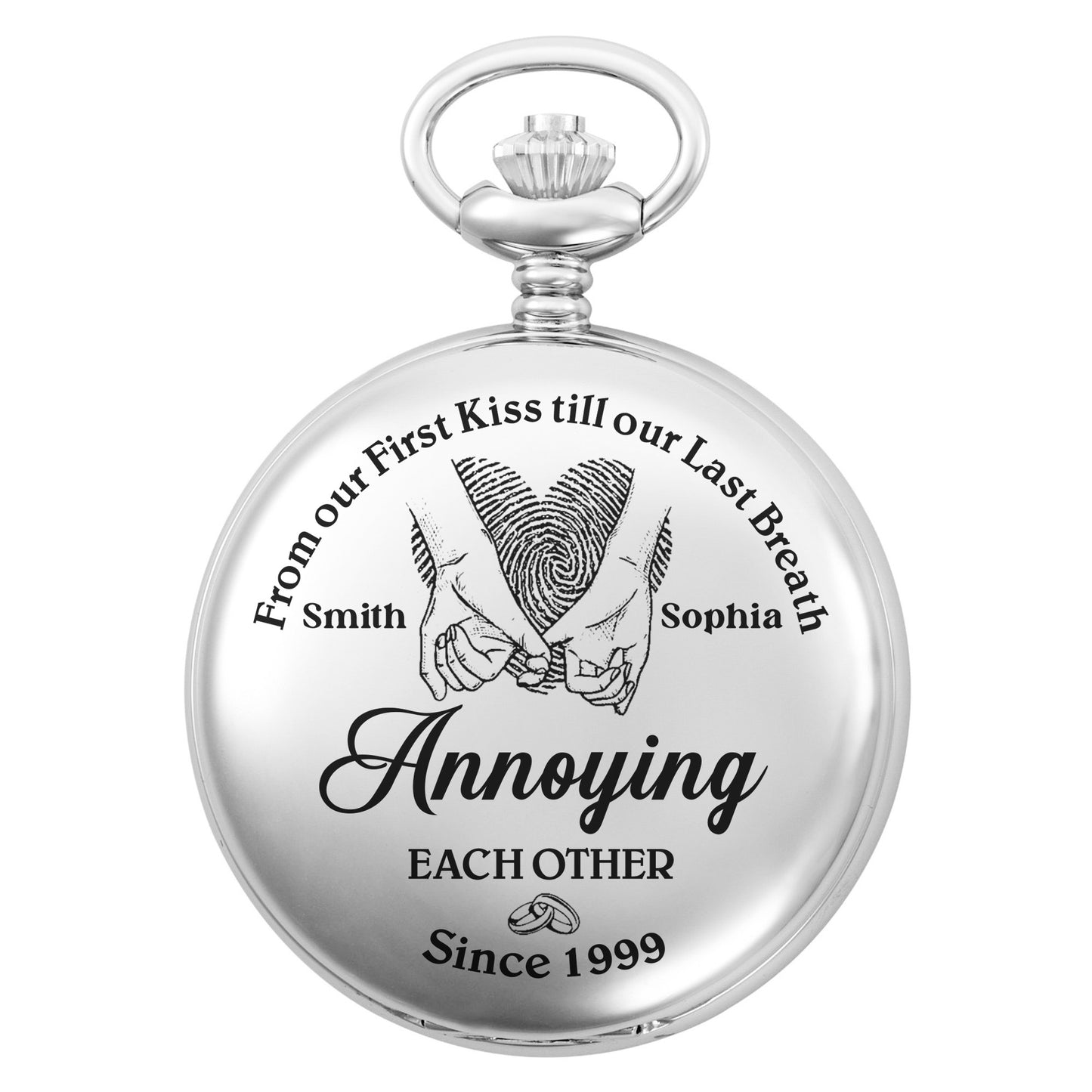 From Our First Kiss Till Our Last Breath, Fingerprints And Hearts Design