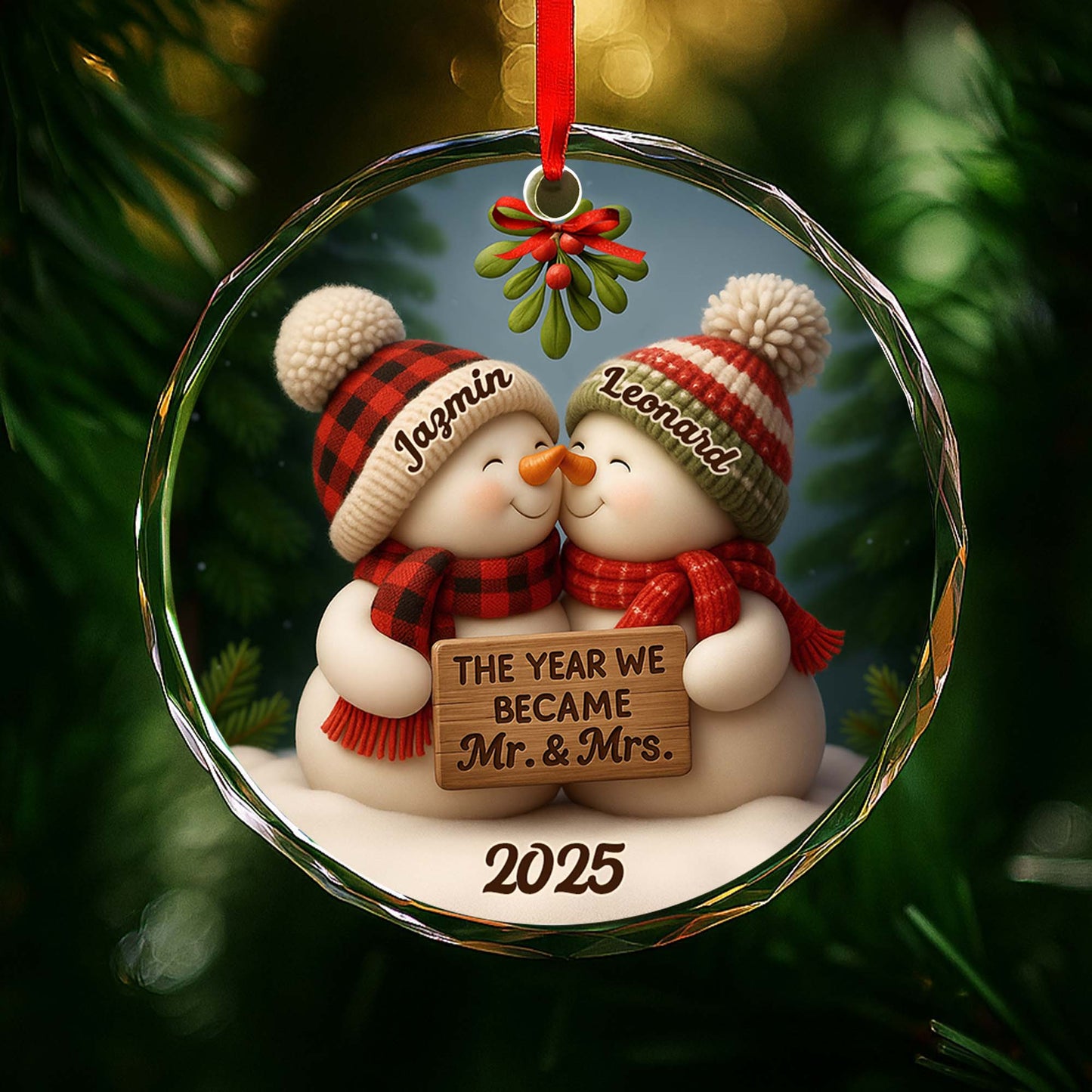 The Year We Became Mr And Mrs Featuring Snowmen And Mistletoe