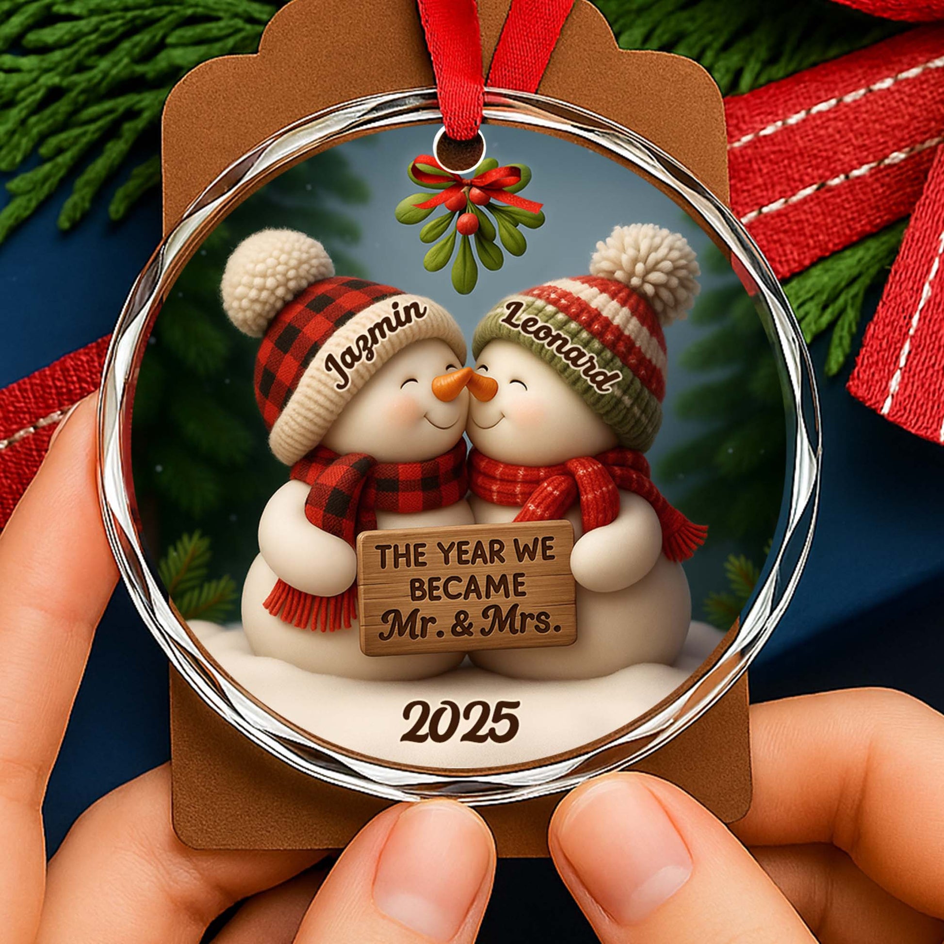 The Year We Became Mr And Mrs Featuring Snowmen And Mistletoe