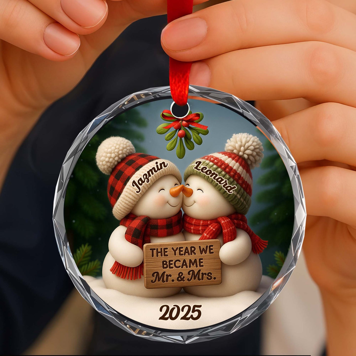 The Year We Became Mr And Mrs Featuring Snowmen And Mistletoe