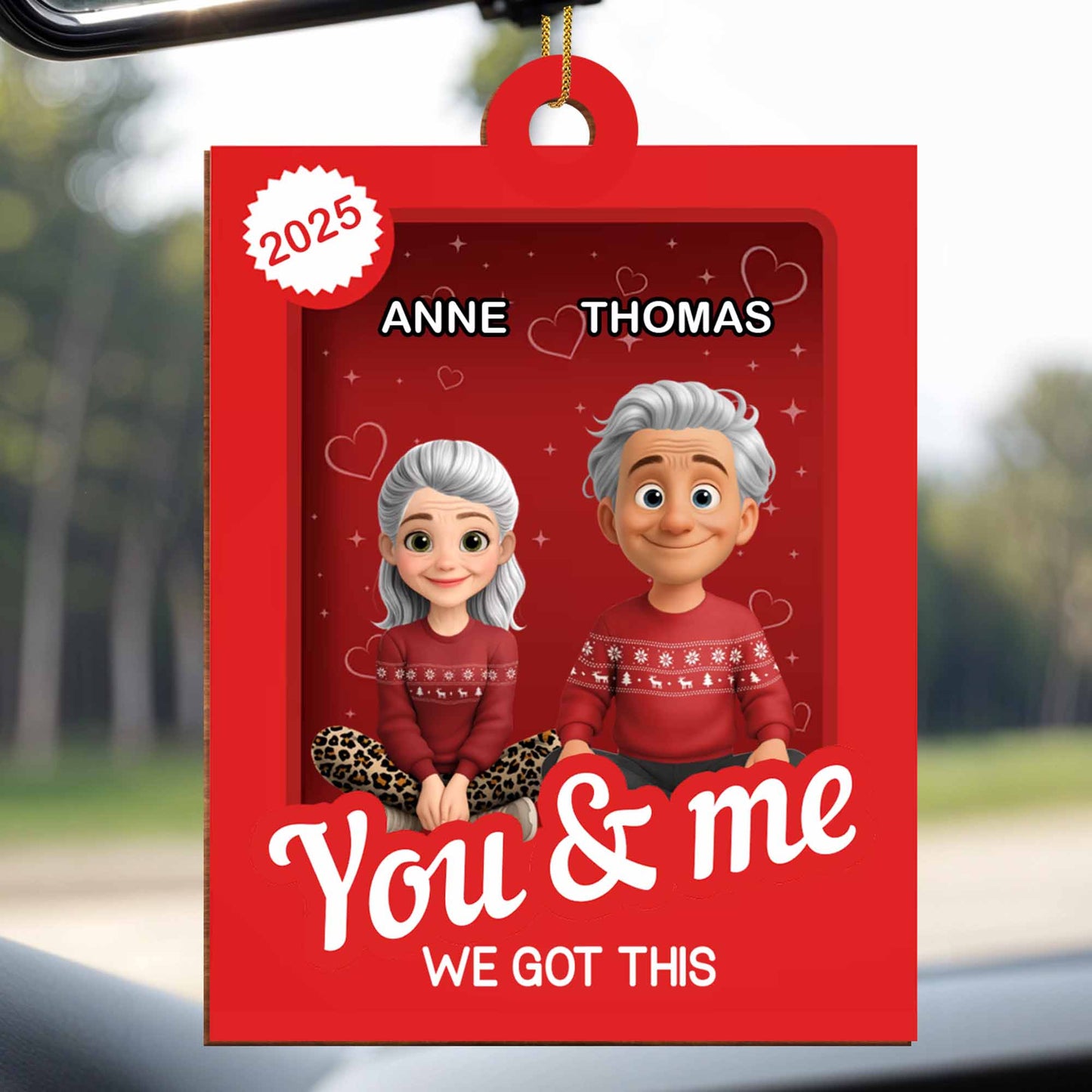 You & Me We Got This, Elderly Couple Ornament
