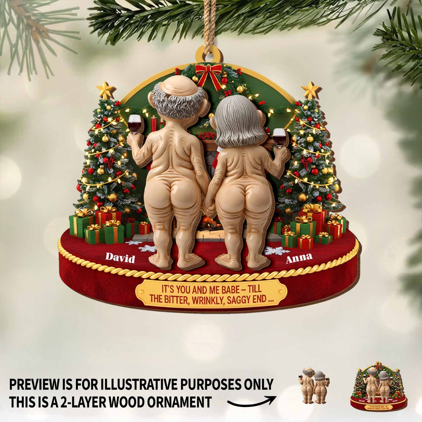 It's You and Me Babe, Christmas Tree and Wine Glass