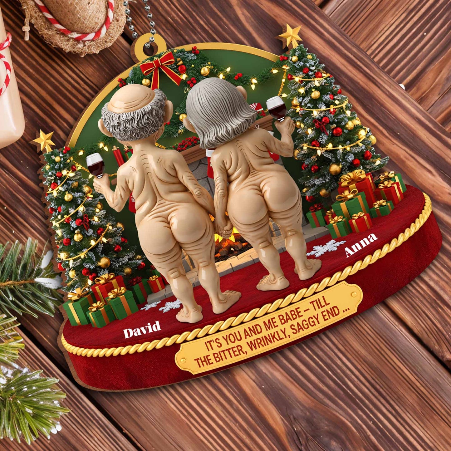 It's You And Me Babe, Elderly Couple With Christmas Tree