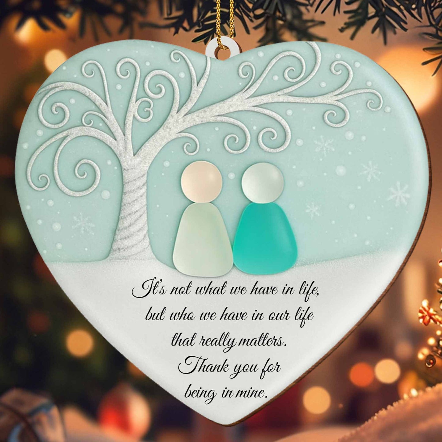 Thank You For Being In My Life, Tree and Snowflakes Design