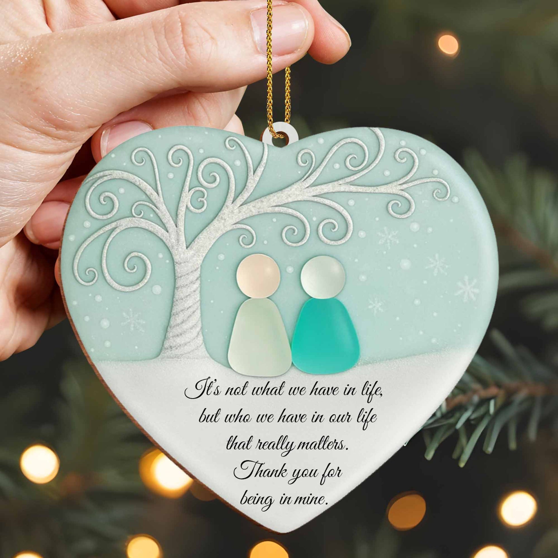 Thank You For Being In My Life, Tree and Snowflakes Design