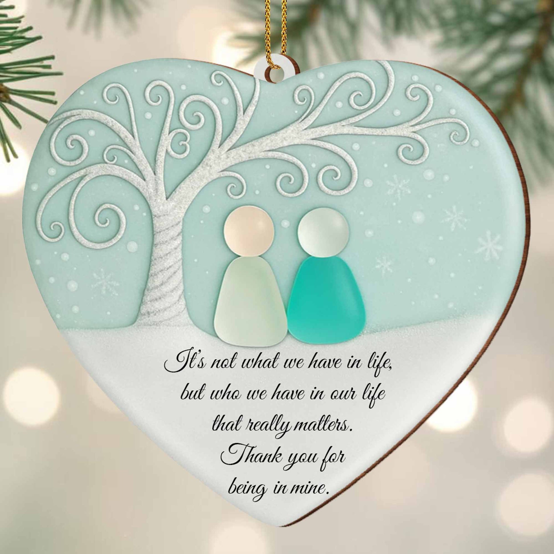 Thank You For Being In My Life, Tree and Snowflakes Design