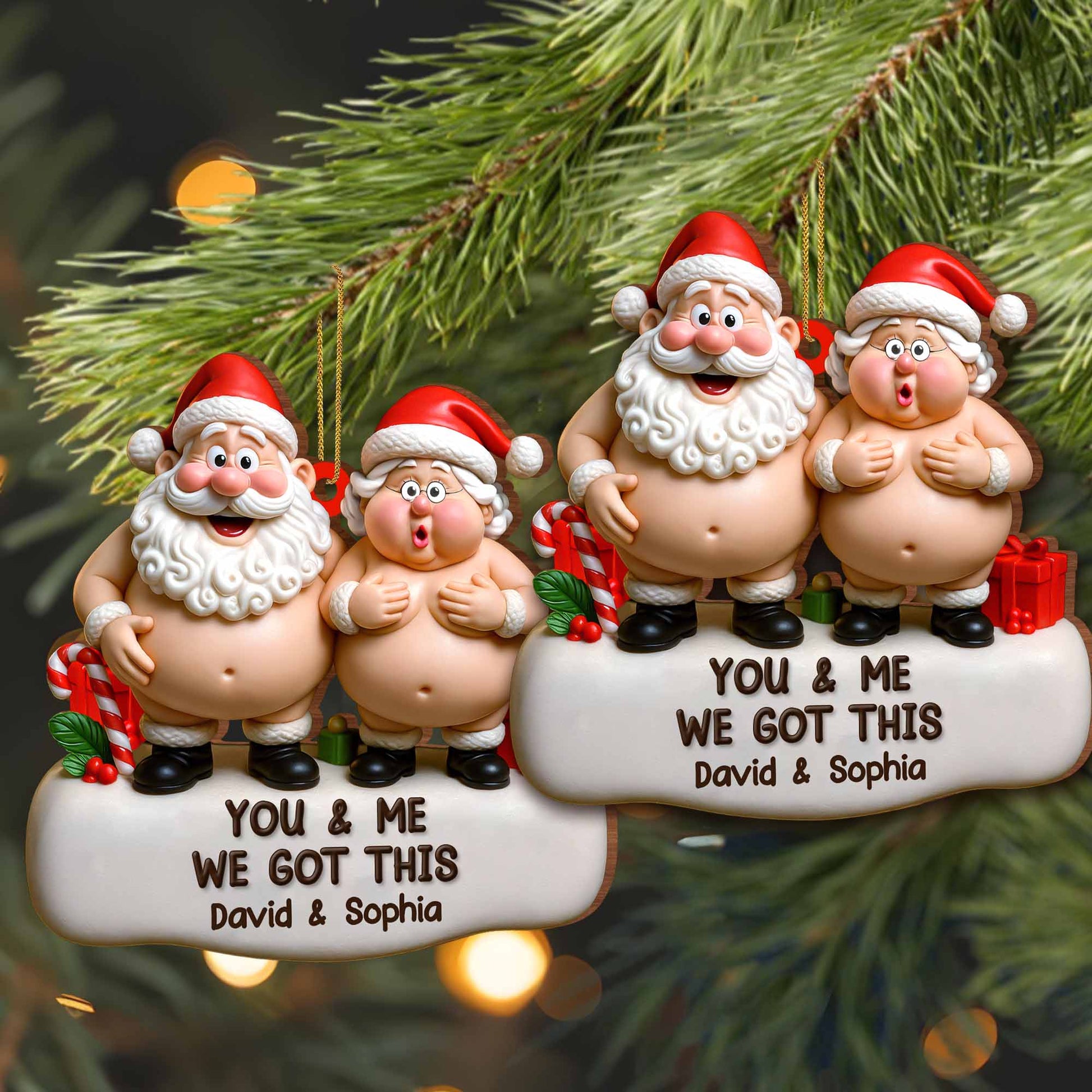 You & Me We Got This Santa Claus Figures