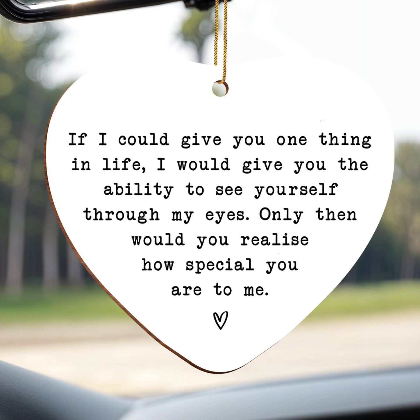 See Yourself Through My Eyes, Heart Shaped Ornament - Personalized Custom Wood Ornament, Custom Shaped - CPL899_WDO