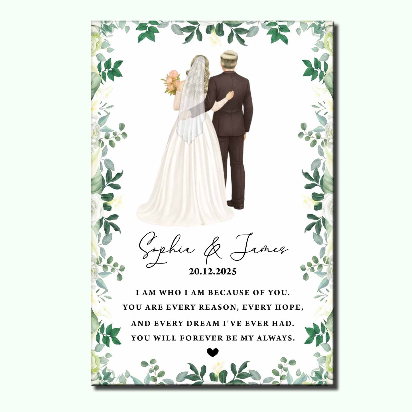 I Am Who I Am Because Of You, Couple And Flowers