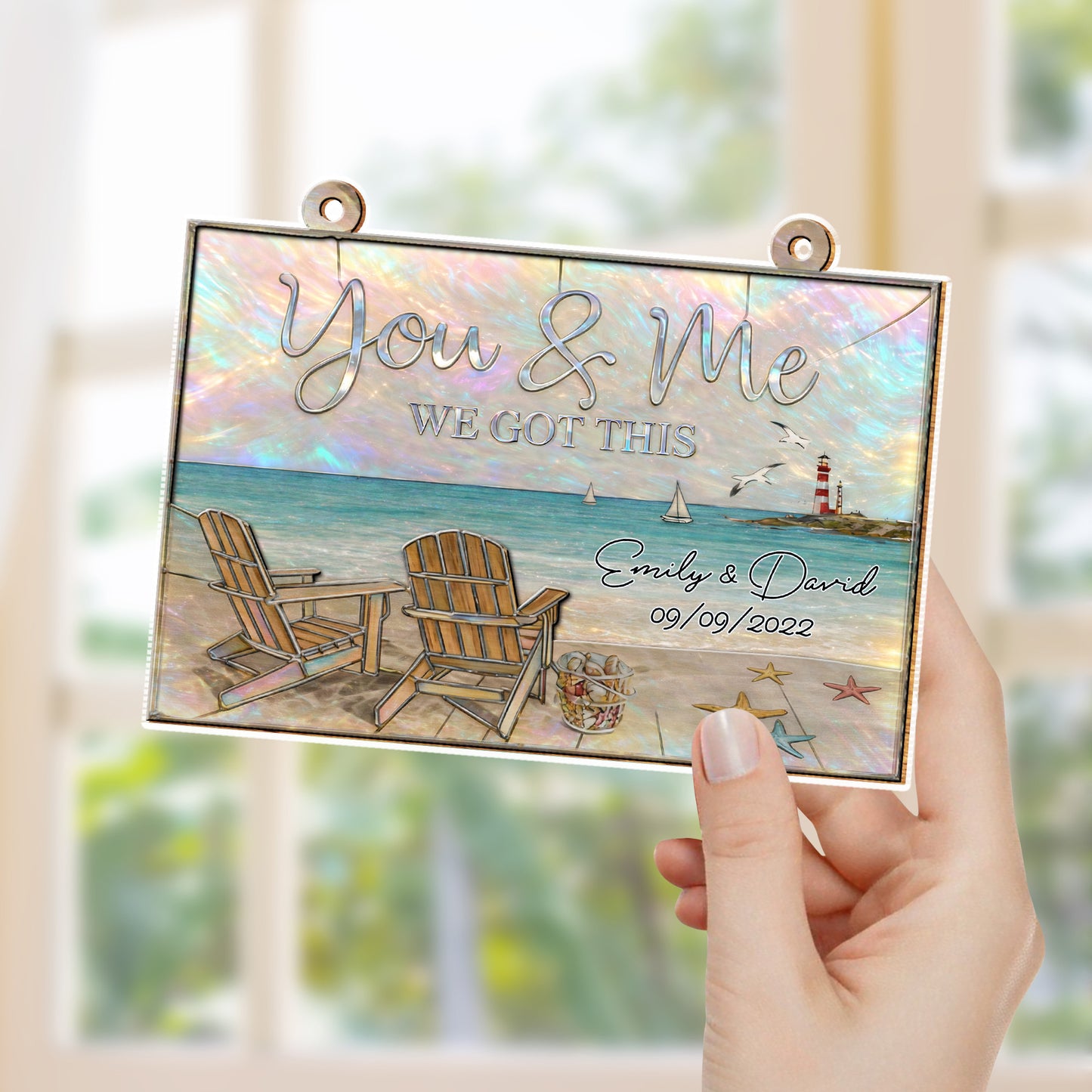 You & Me We Got This, Adirondack Chairs And Beach Scene