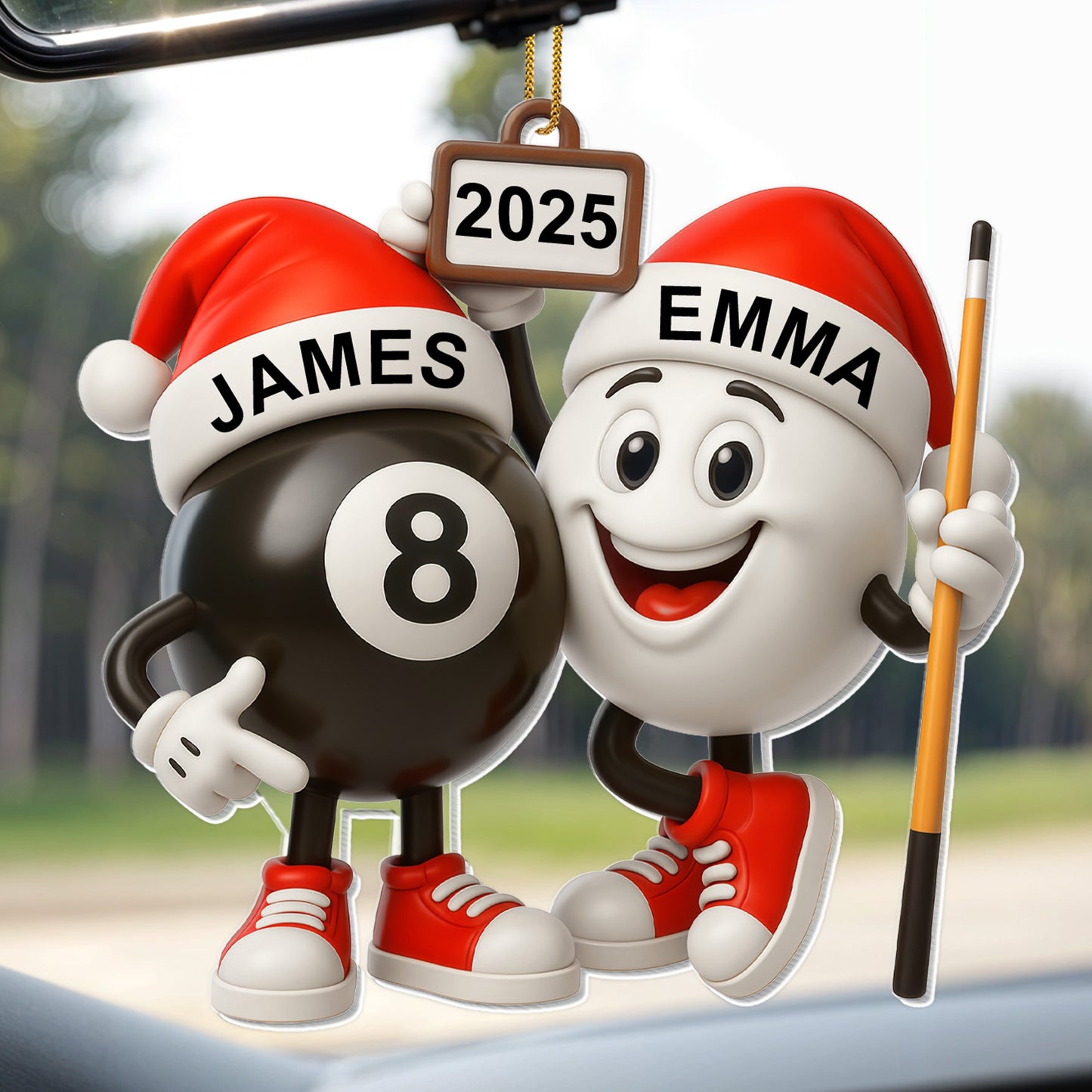 Celebrate A Special Bond With Pool Balls and Santa Hats