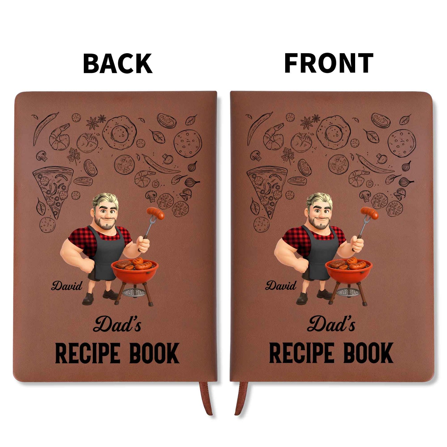 Dad's Recipe Book, Man Cooking And Food Items