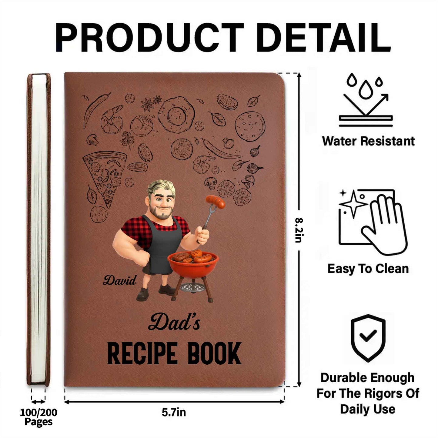 Dad's Recipe Book, Man Cooking And Food Items