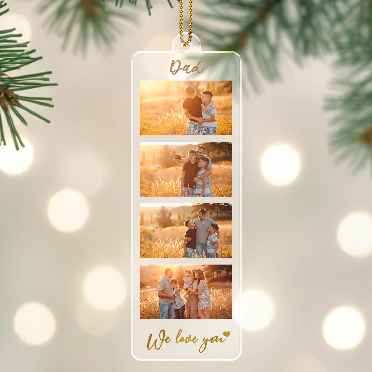 We Love You Family Photos Ornament