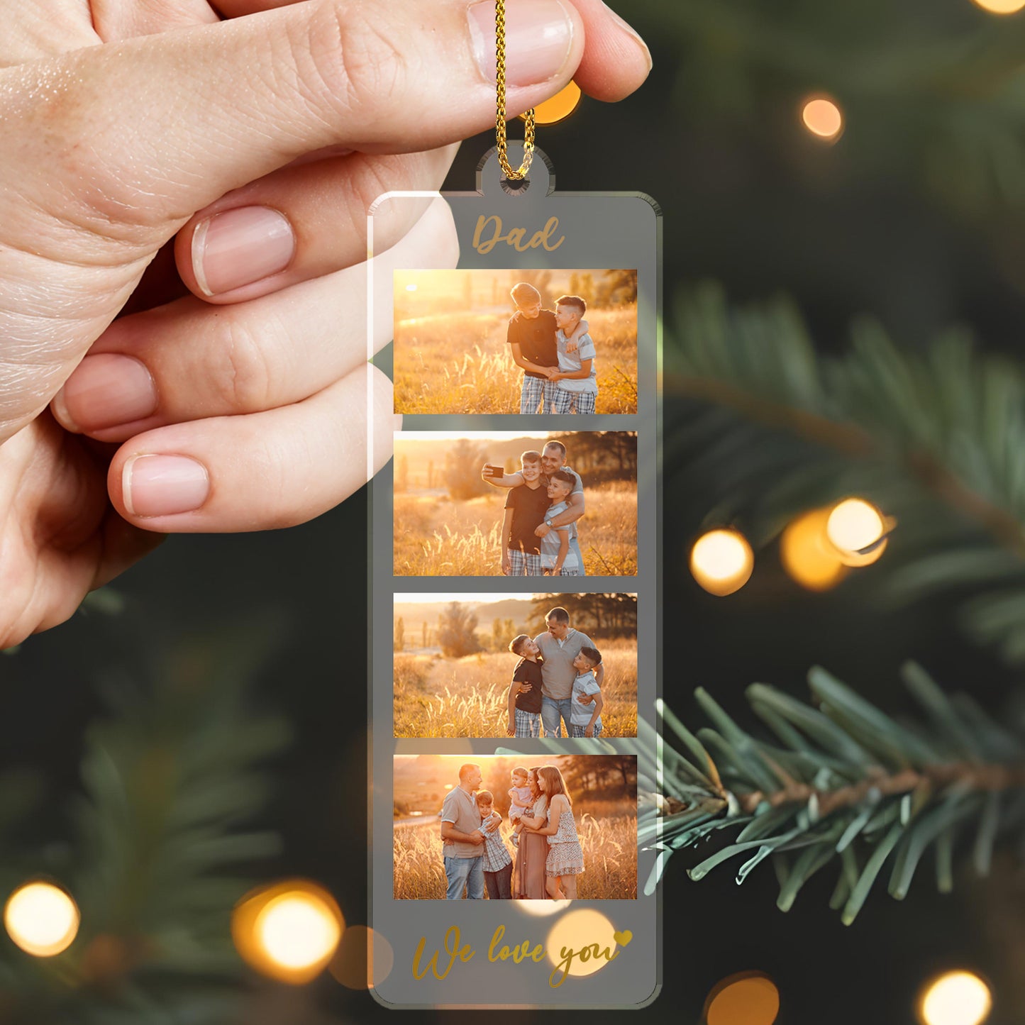 We Love You Family Photos Ornament