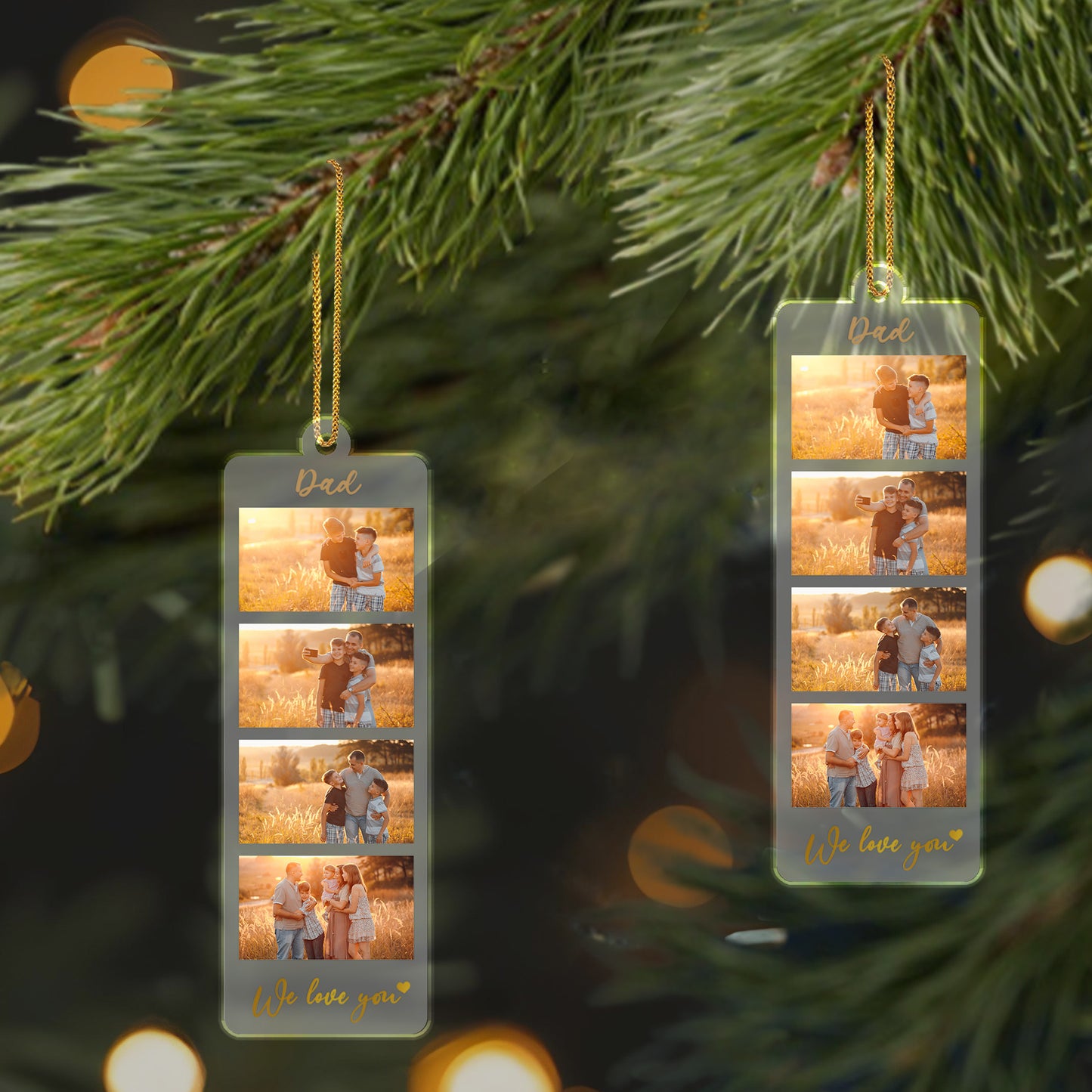 We Love You Family Photos Ornament