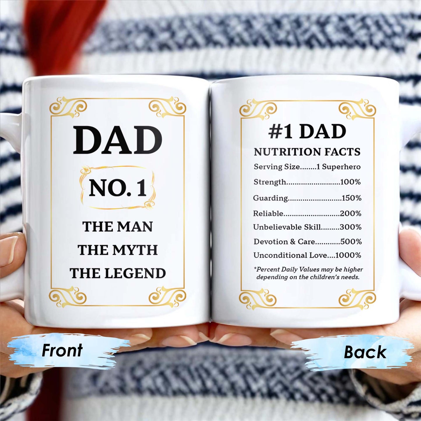 Dad No. 1 The Man The Myth The Legend Superhero Mug