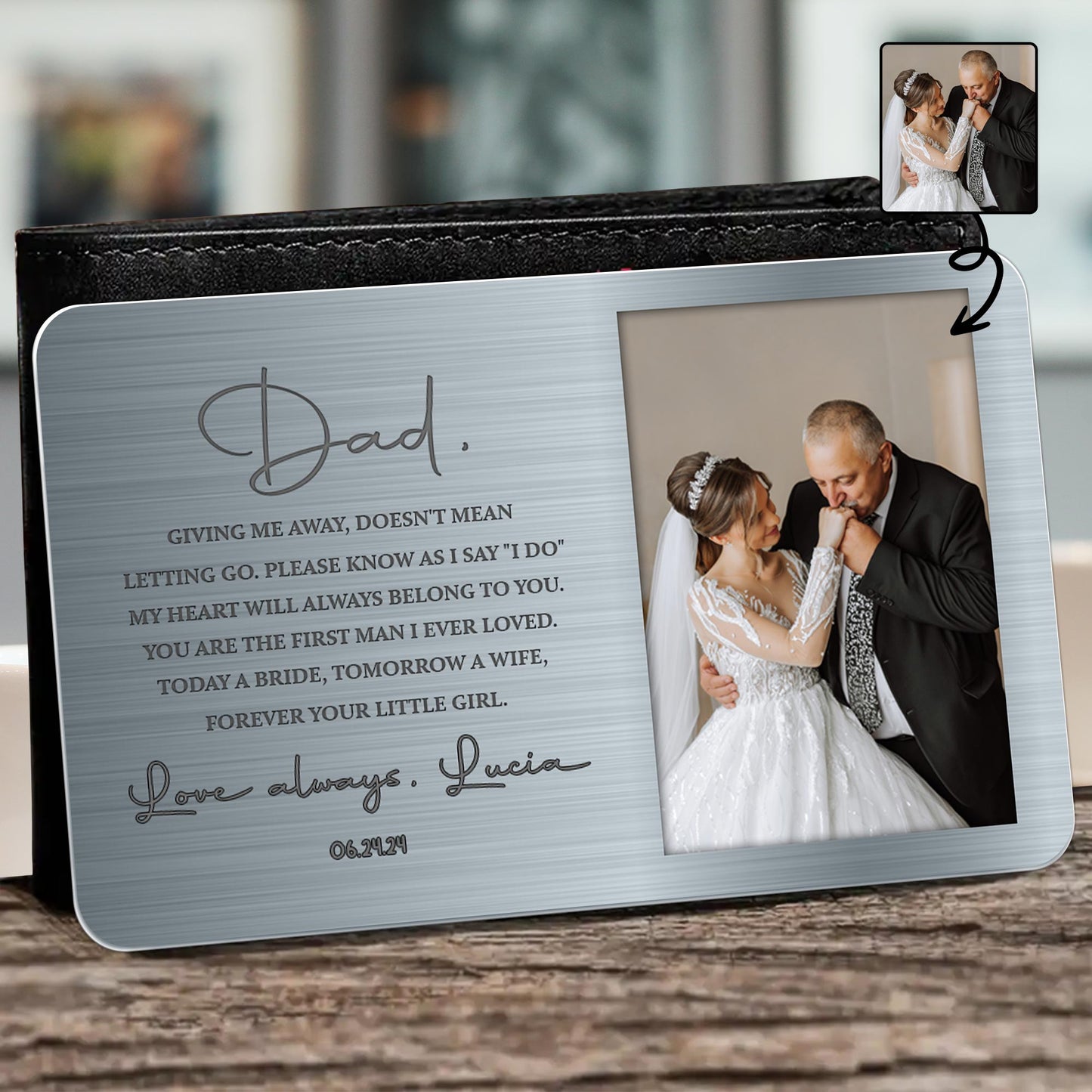 Dad, Giving Me Away, Doesn't Mean Letting Go, Wedding Photo