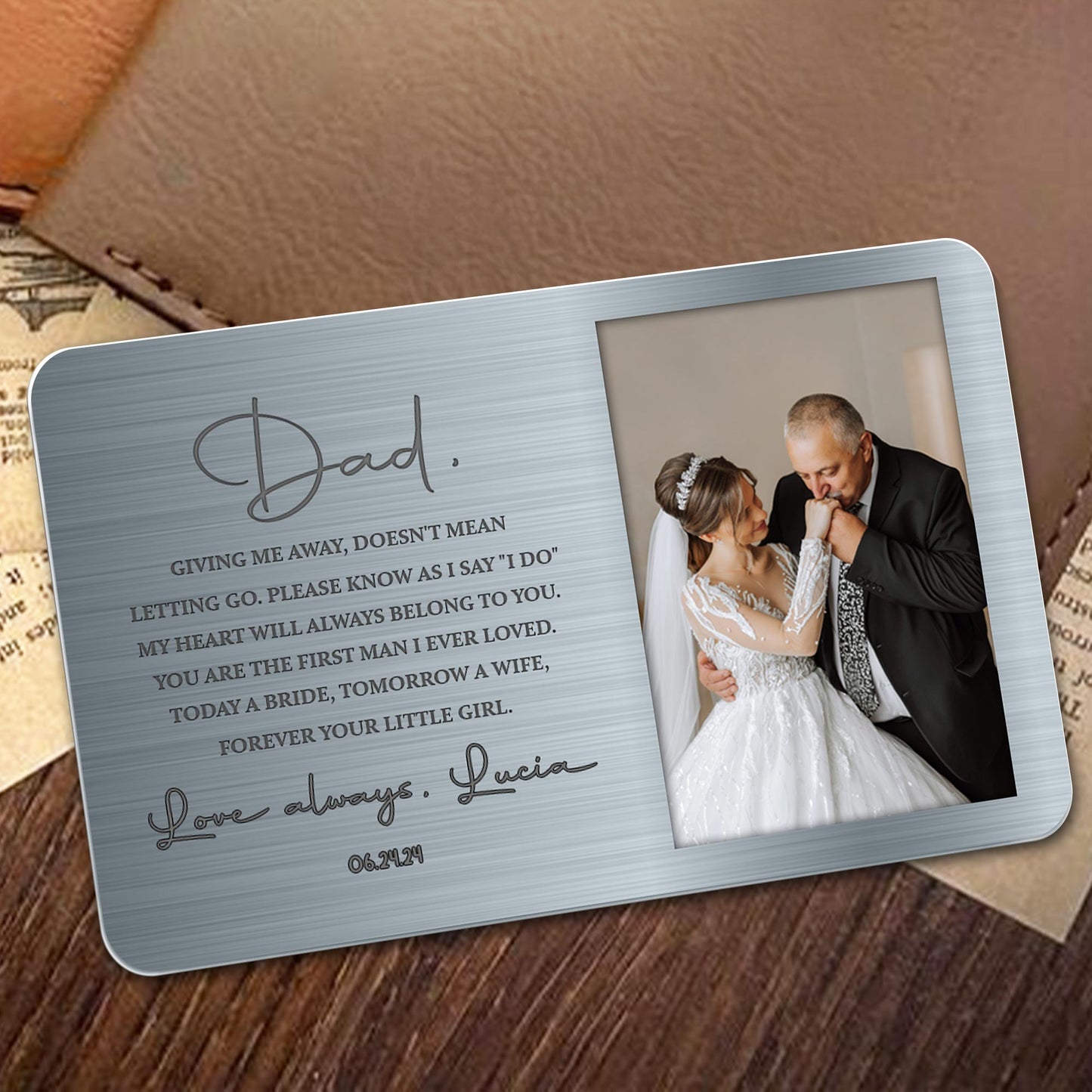 Dad, Giving Me Away, Doesn't Mean Letting Go, Wedding Photo