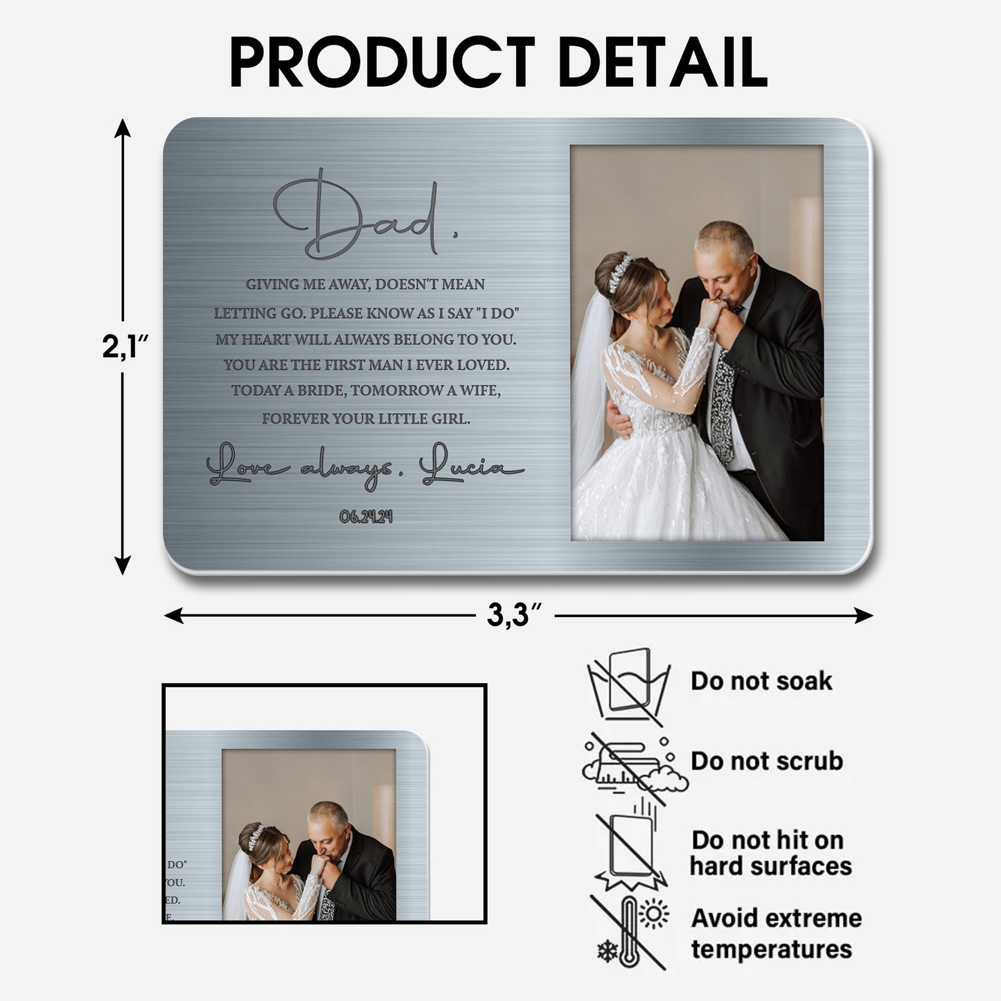 Dad, Giving Me Away, Doesn't Mean Letting Go, Wedding Photo