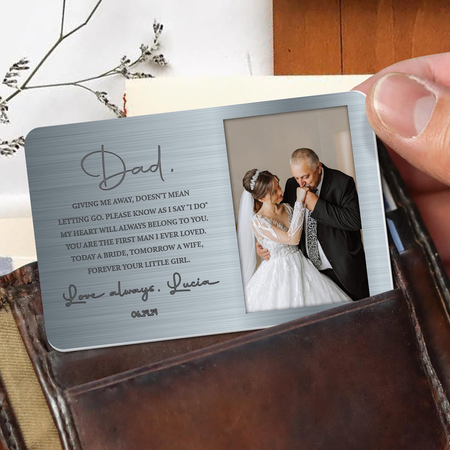 Dad, Giving Me Away, Doesn't Mean Letting Go, Wedding Photo