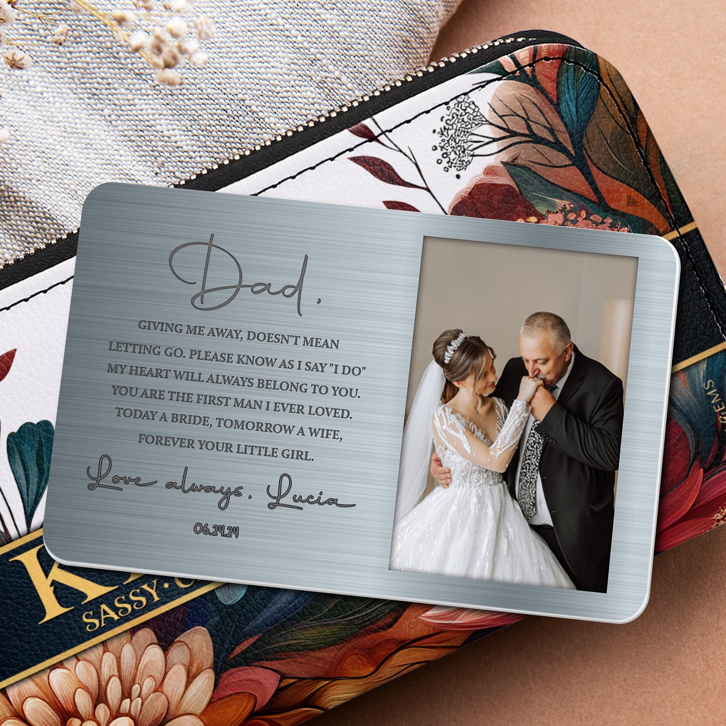 Dad, Giving Me Away, Doesn't Mean Letting Go, Wedding Photo