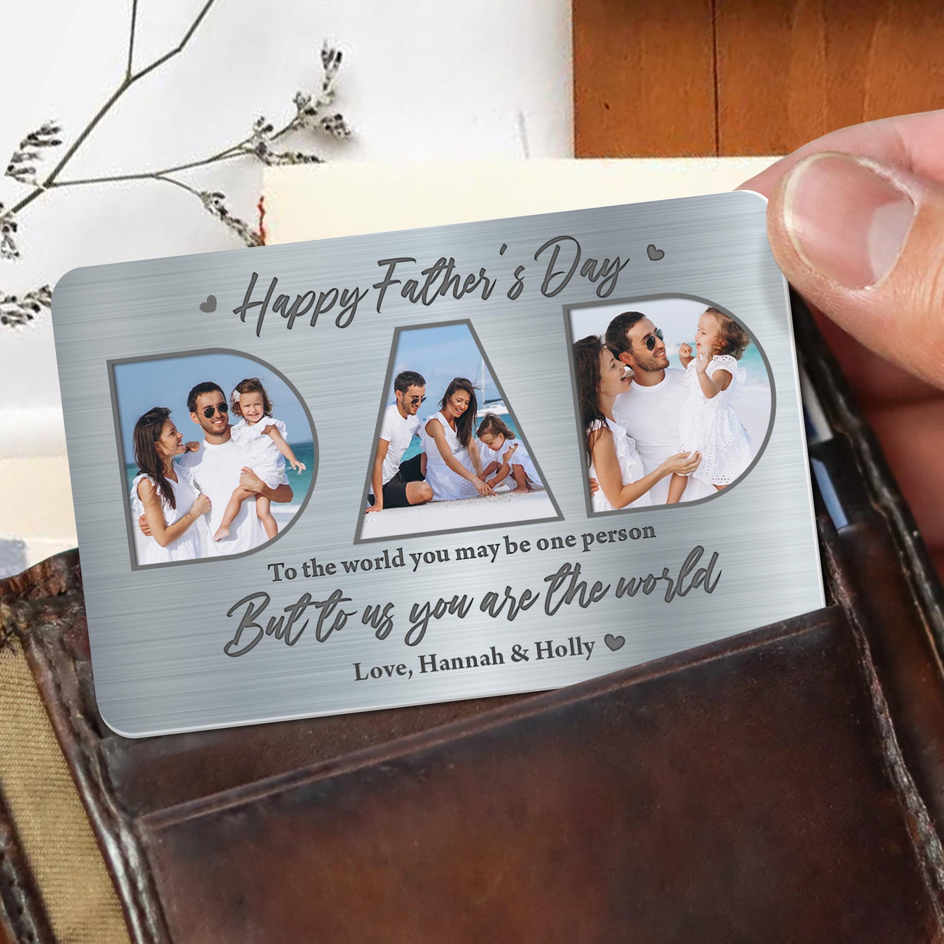 Happy Father's Day, To The World You May Be One Person But To Us You Are The World, Photo Frames