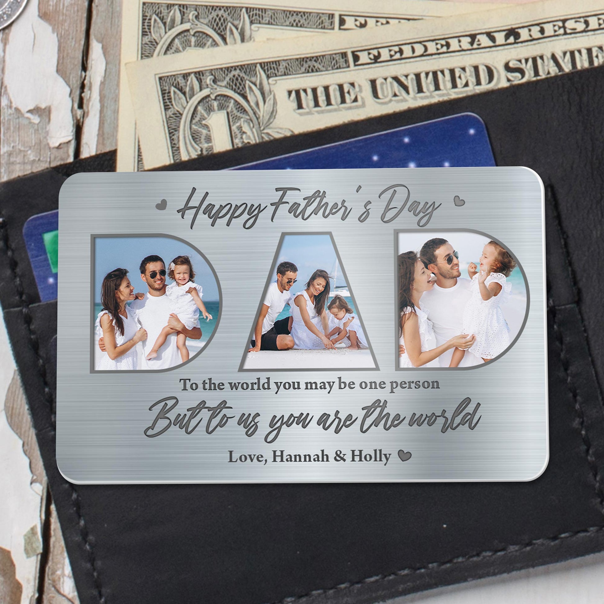 Happy Father's Day, To The World You May Be One Person But To Us You Are The World, Photo Frames