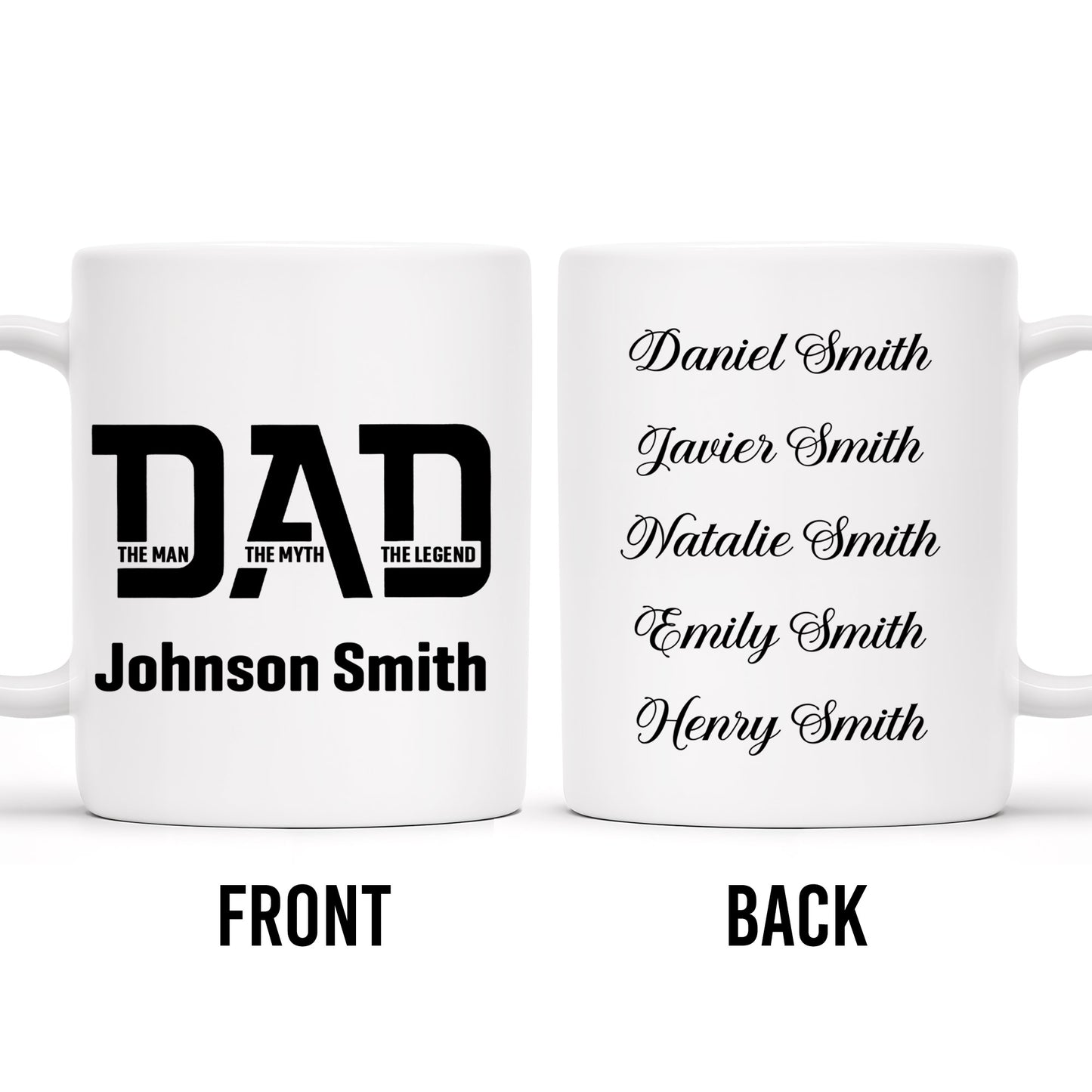 Dad The Man The Myth The Legend Custom Mug