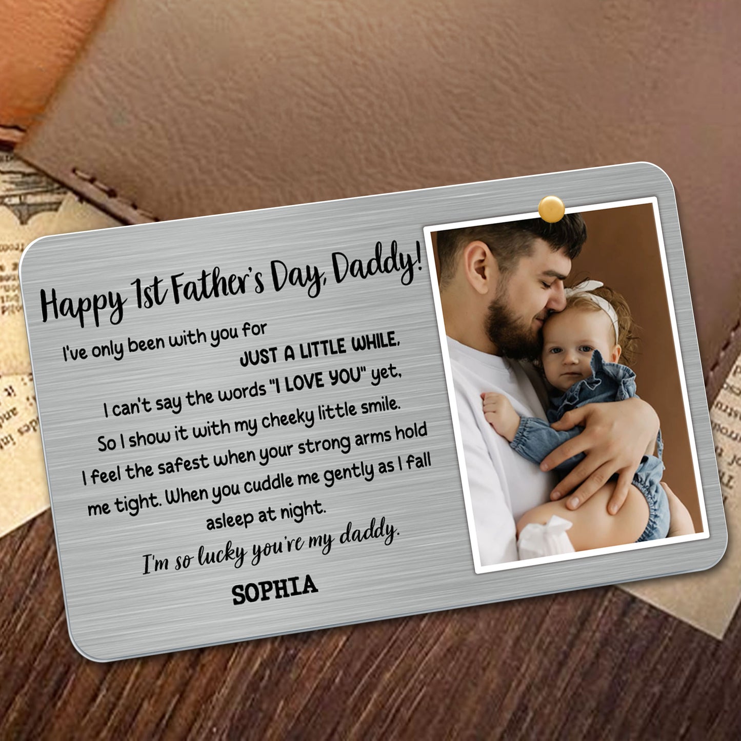 Happy 1st Father's Day, Daddy, Photo Of Father And Baby