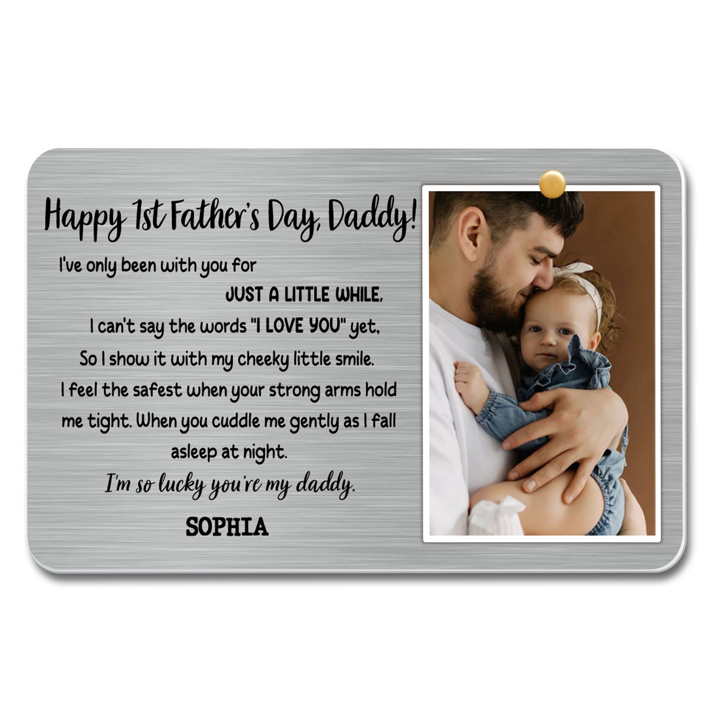 Happy 1st Father's Day, Daddy, Photo Of Father And Baby
