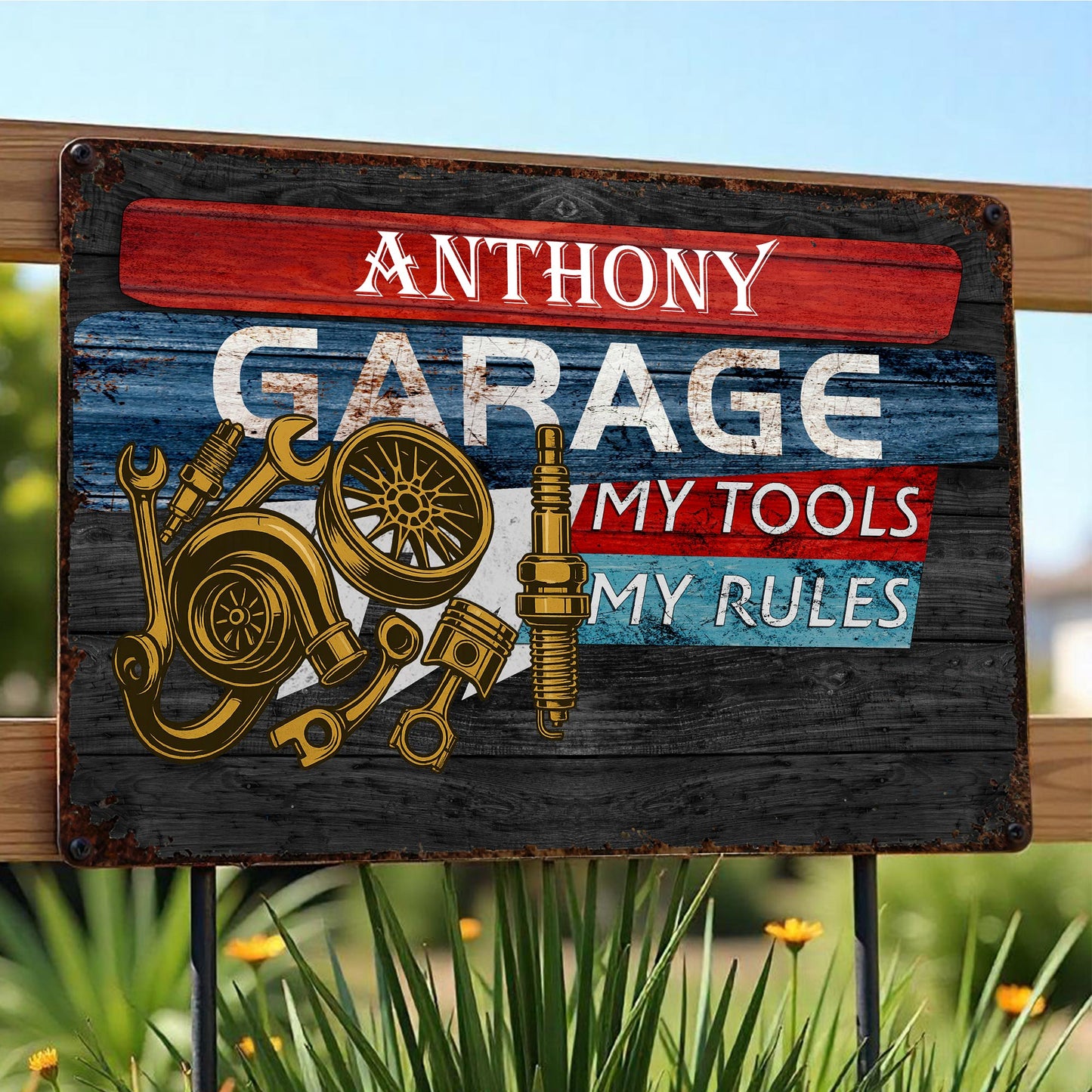 Garage My Tools My Rules with Tools and Gears Design