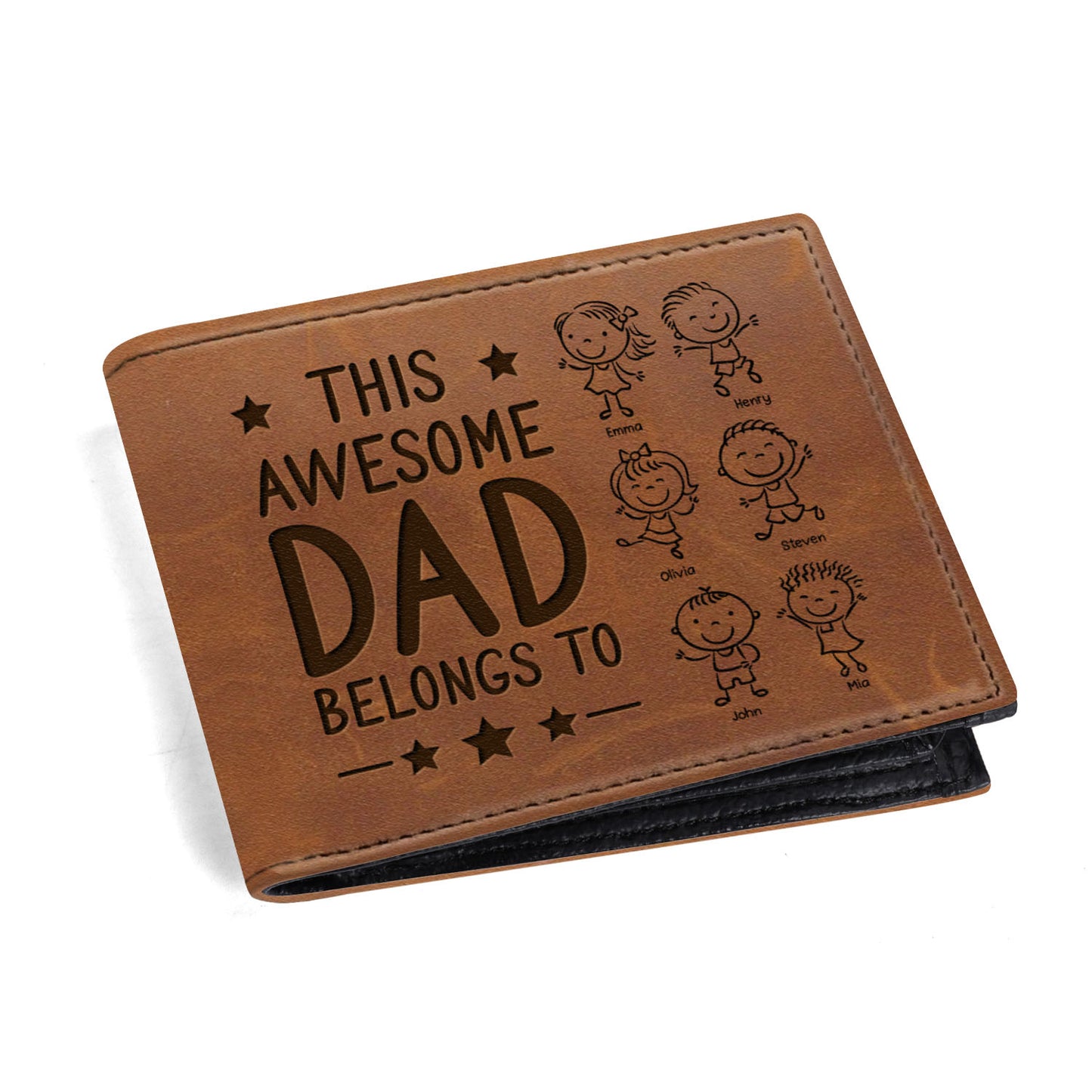 This Awesome Dad Belongs To, Stick Figures and Stars