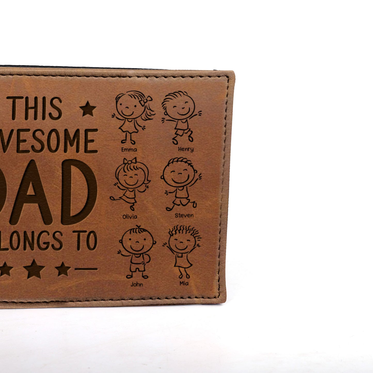 This Awesome Dad Belongs To, Stick Figures and Stars