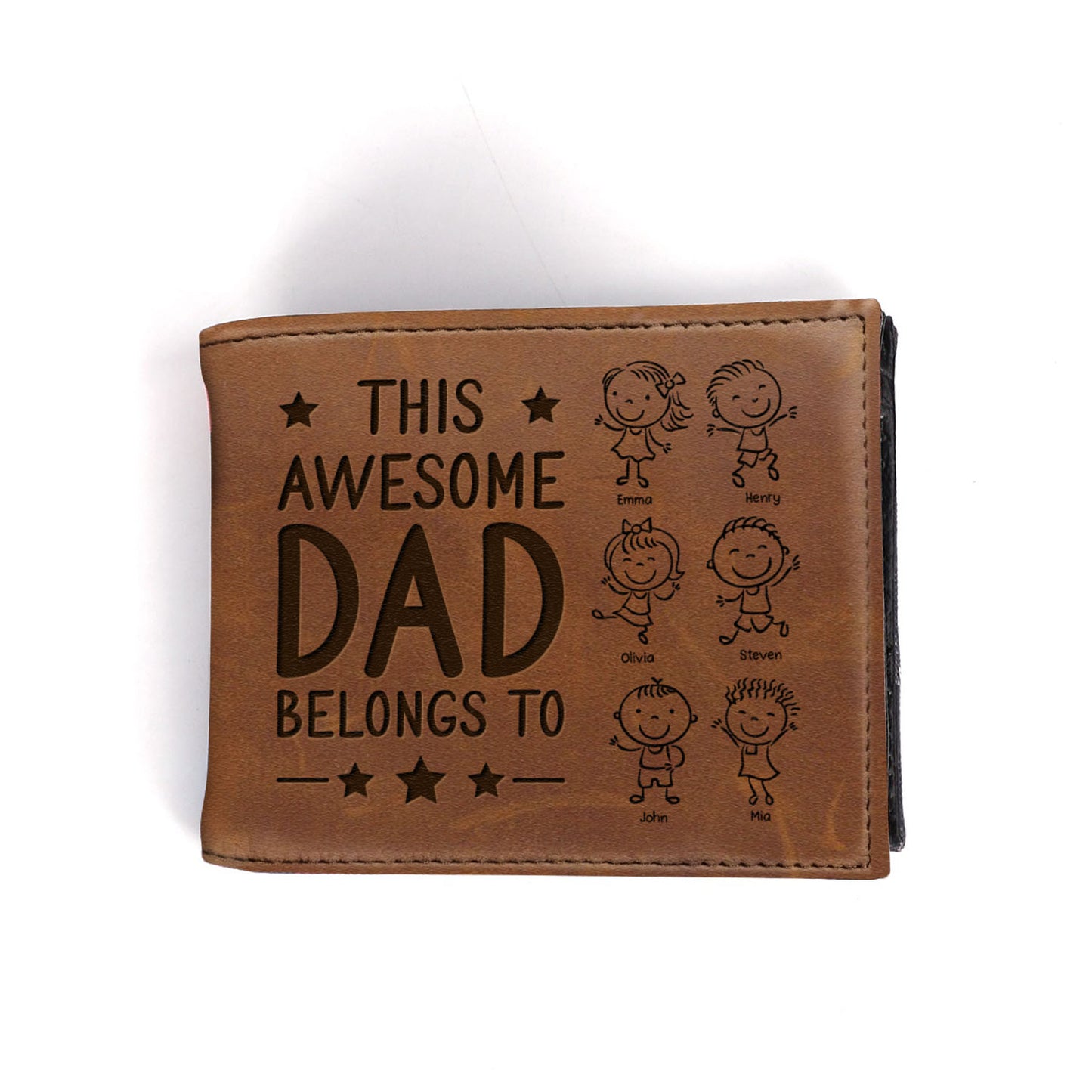 This Awesome Dad Belongs To, Stick Figures and Stars