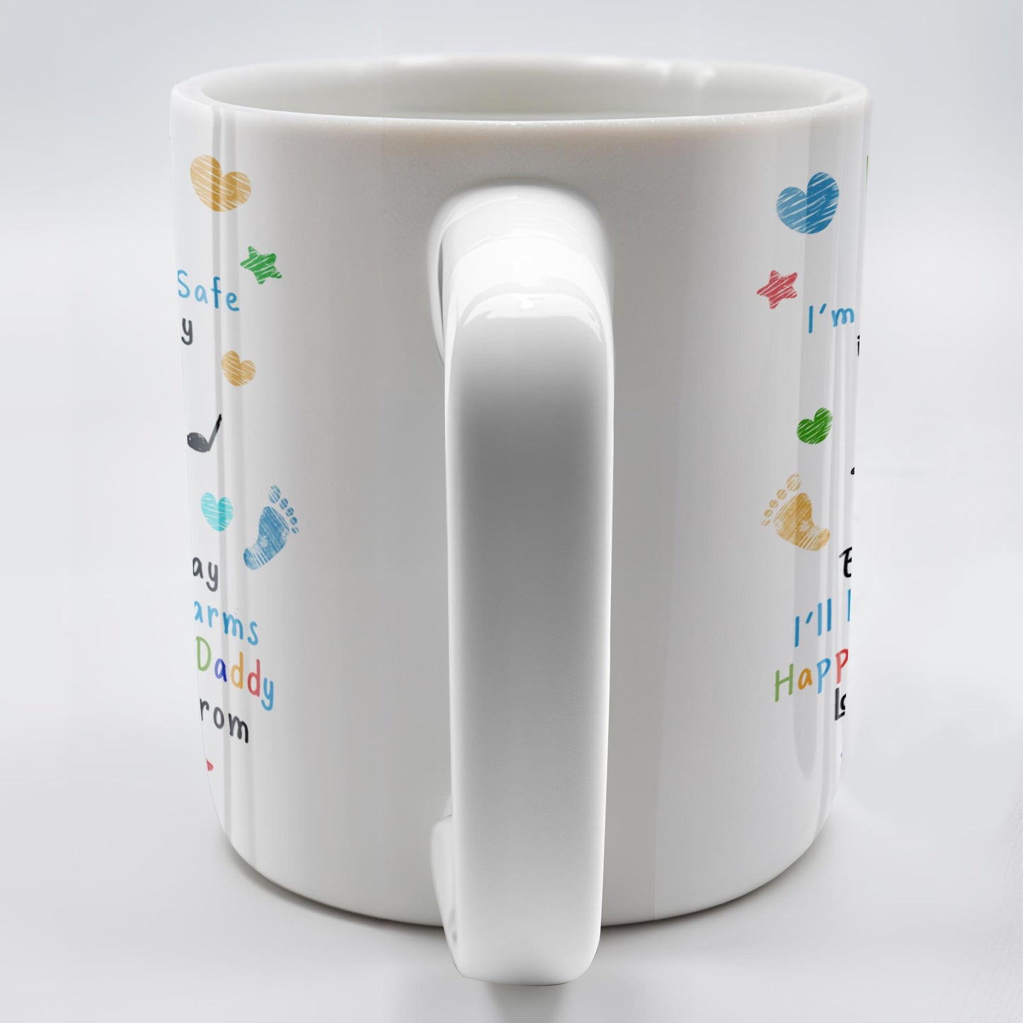 This Father's Day I’m Snuggled Warm & Safe In Mummy's Tummy, Ultrasound And Hearts - Personalized Custom Coffee Mug - DAD031_MG