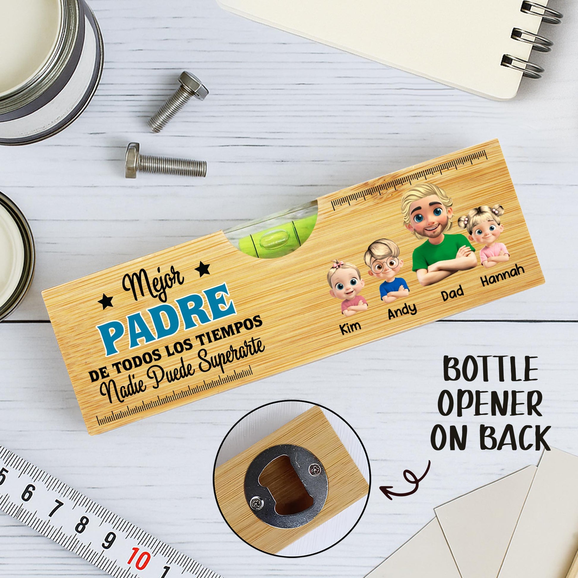 Mejor Padre De Todos Los Tiempos, Spirit Level With Bottle Opener