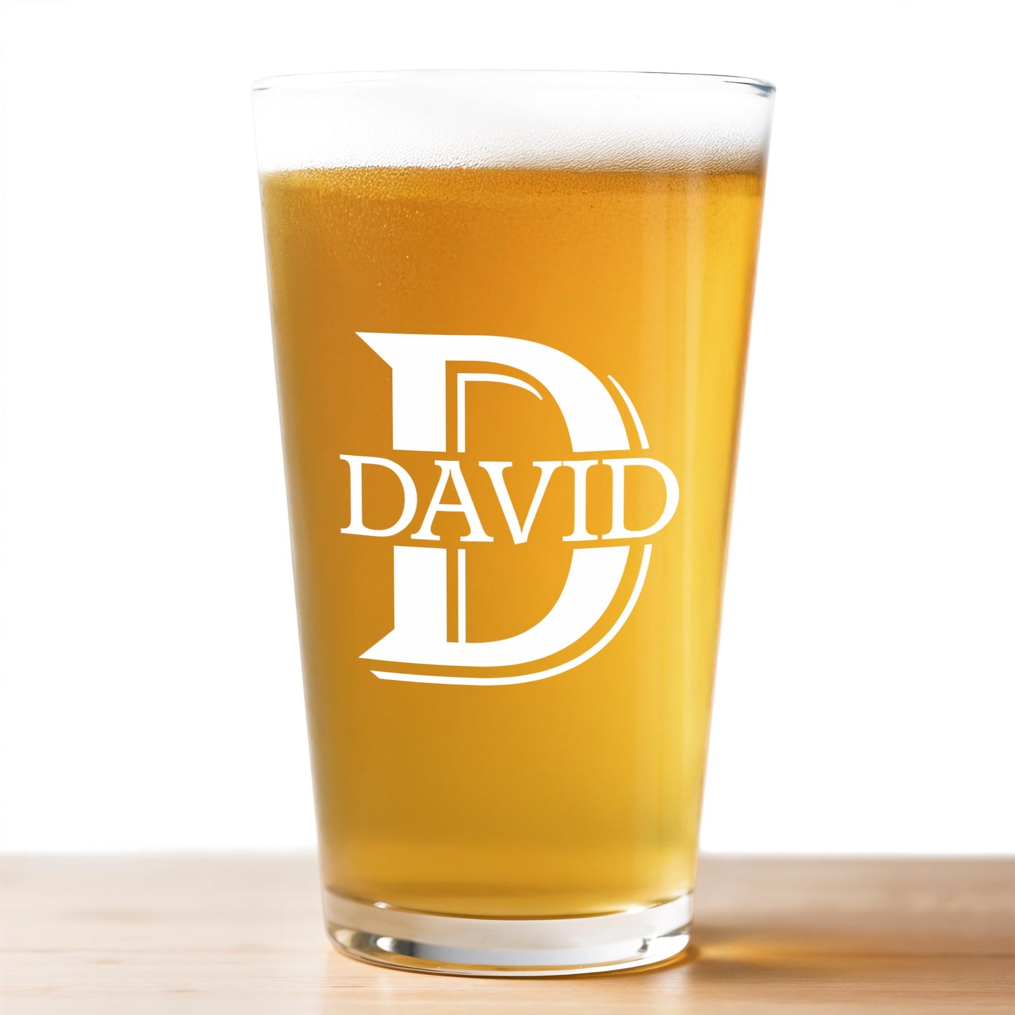Customized Monogram Beer Glass