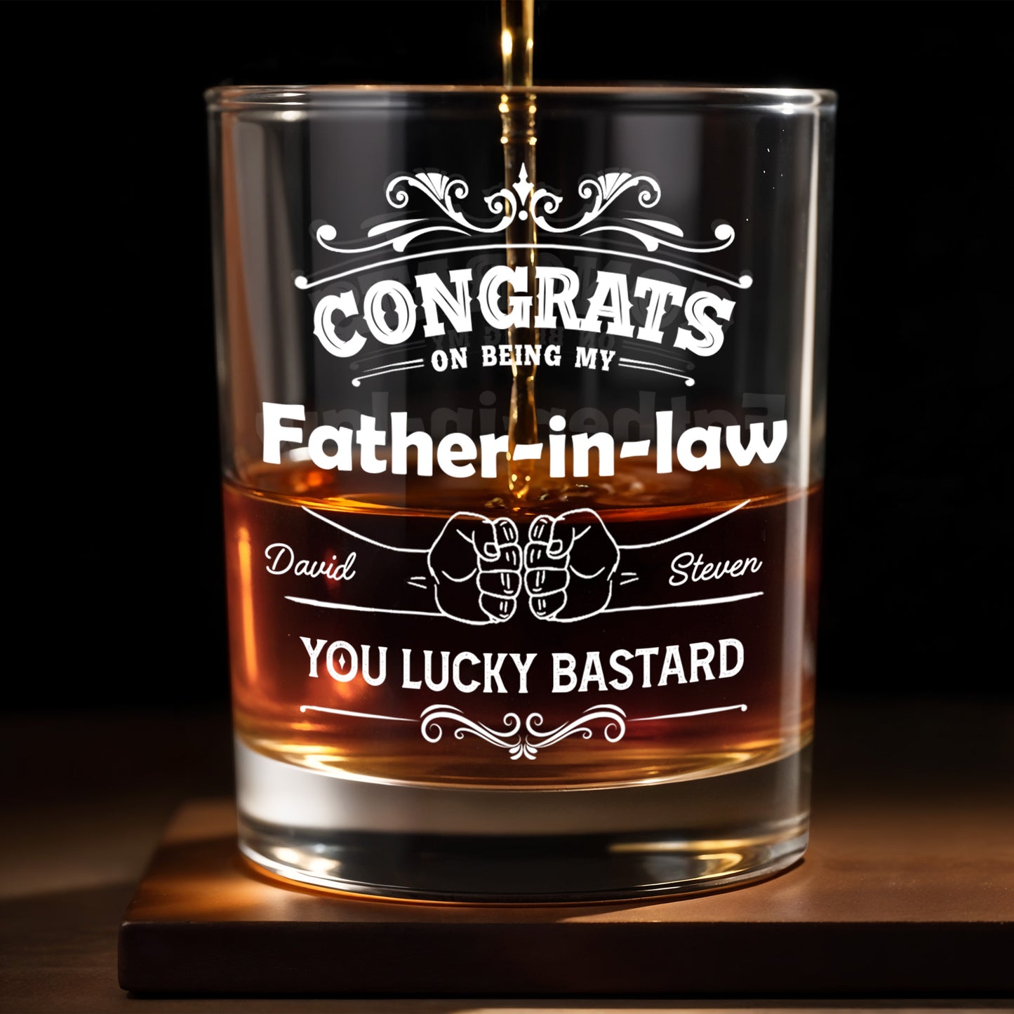 CONGRATS On Being My Father-in-law YOU LUCKY BASTARD, Congratulatory Banners and Clenched Fists