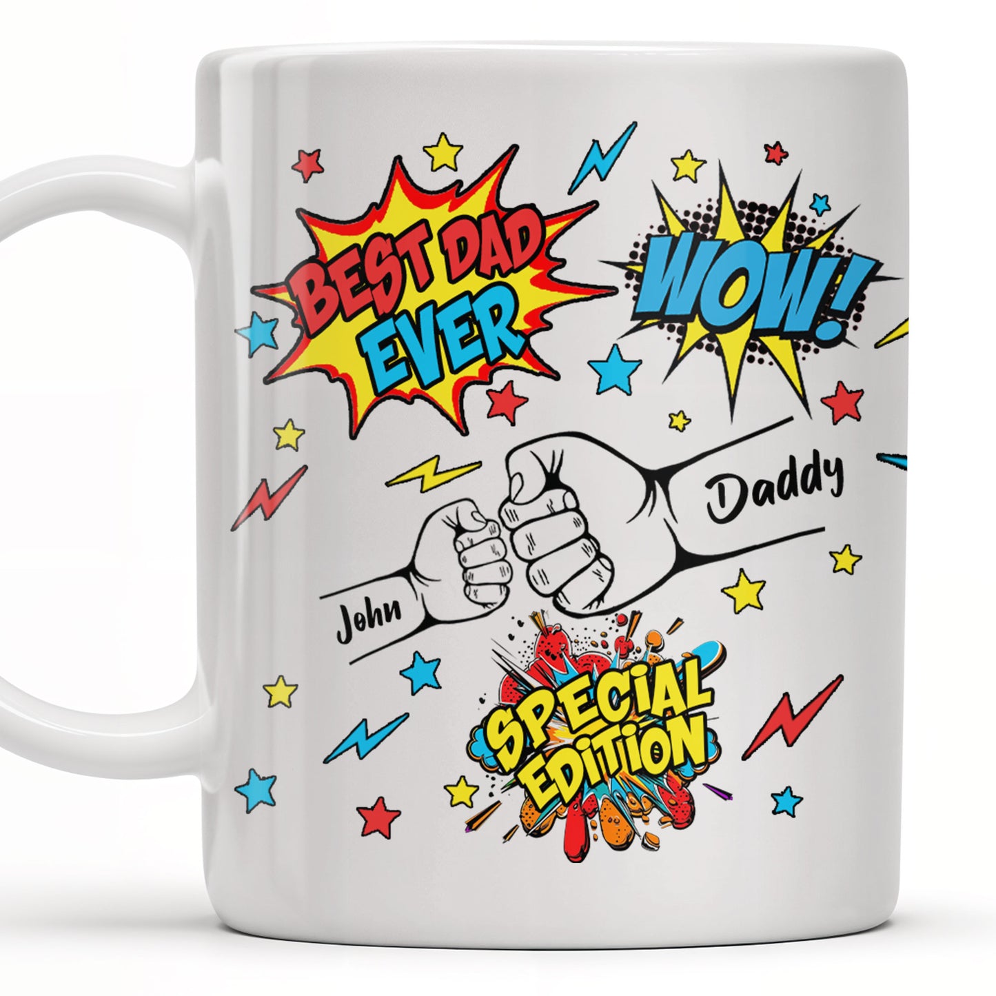 Best Dad Ever, Wow, Fist and Stars