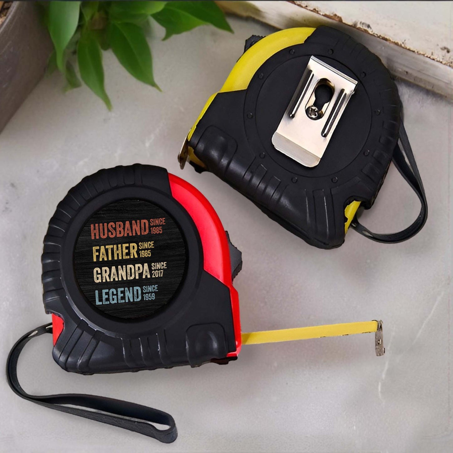 Husband Since 1985, Father Since 1985, Grandpa Since 2017, Legend Since 1959 Tape Measure