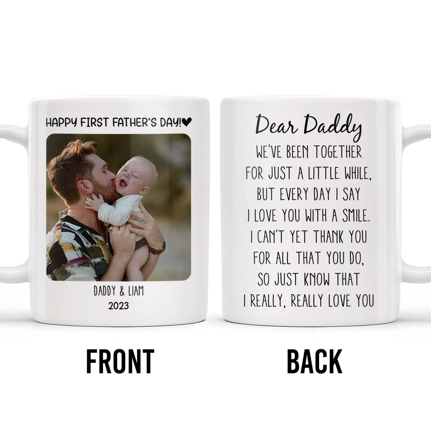 Dear Daddy, We've been together for just a little while, Photo and Heart