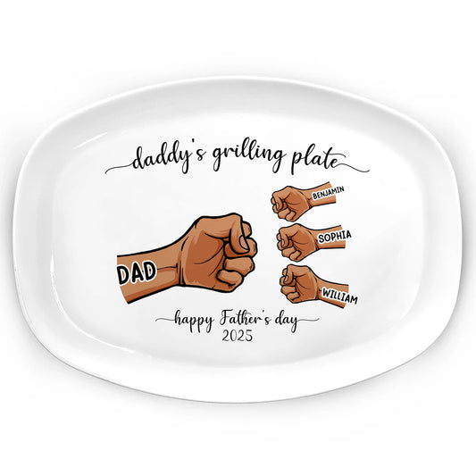 Daddy's Grilling Plate, Happy Father's Day 2025, Fist Bumps