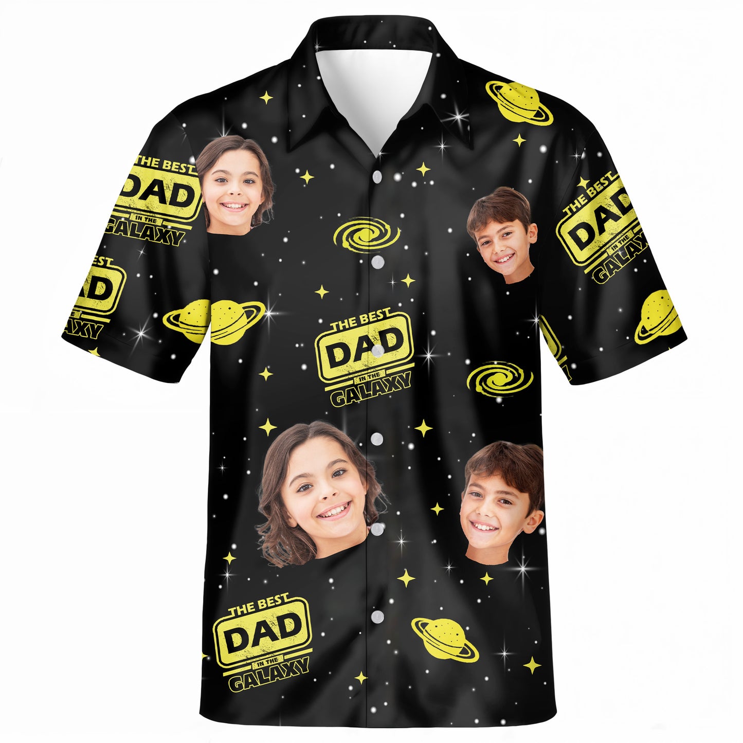 The Best Dad In The Galaxy Shirt With Planets And Stars
