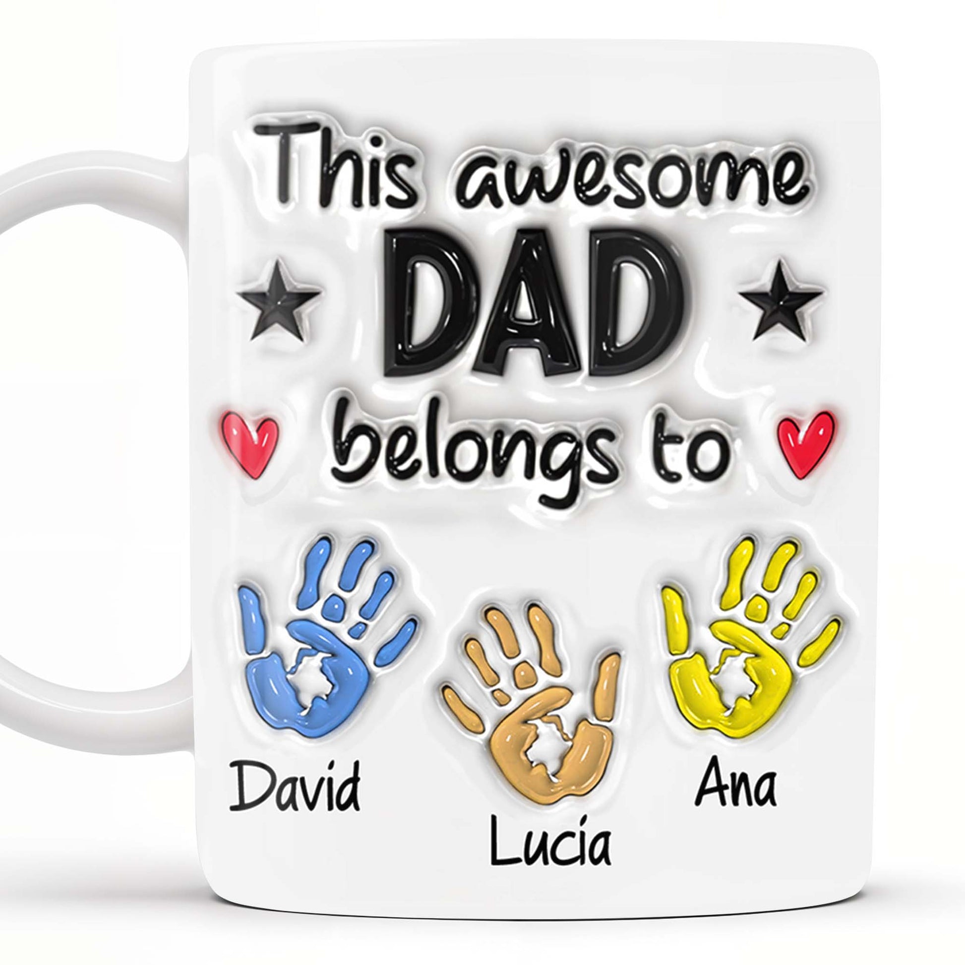 This Awesome Dad Belongs To, Hands, Heart and Star