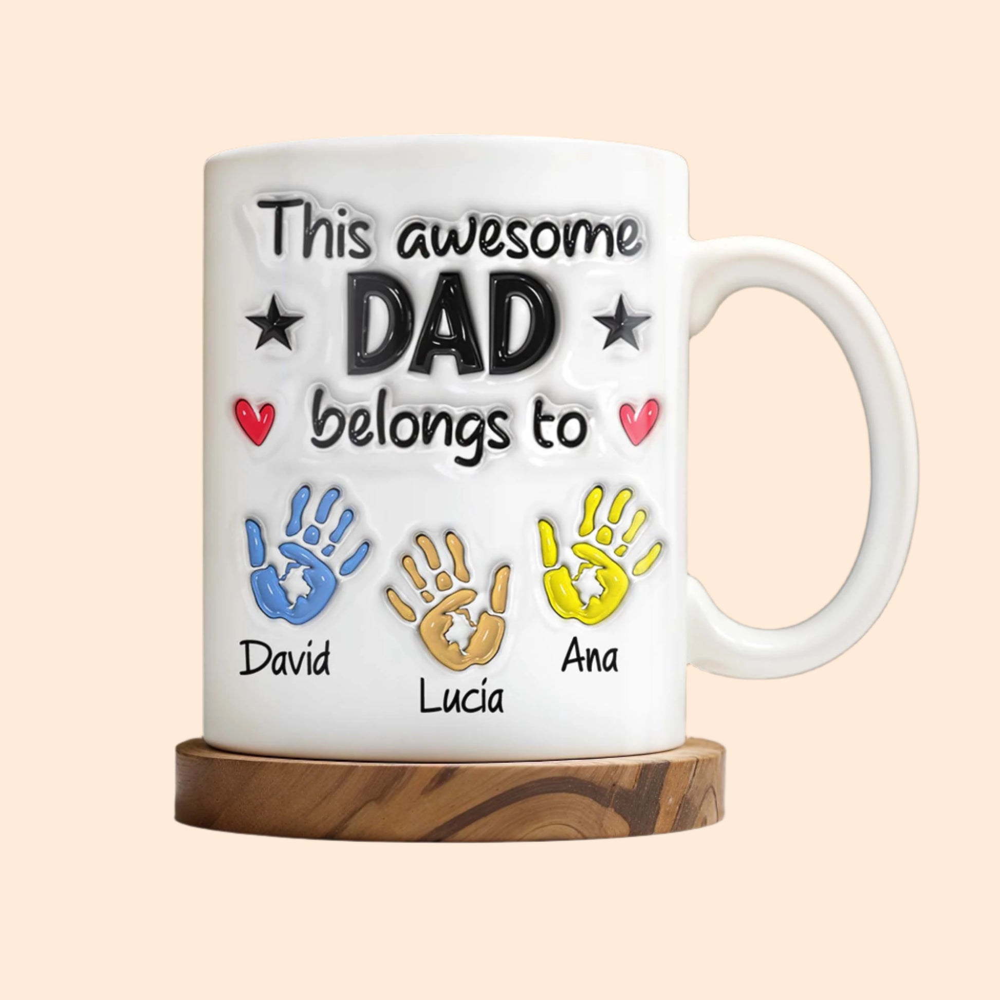 This Awesome Dad Belongs To, Hands, Heart and Star