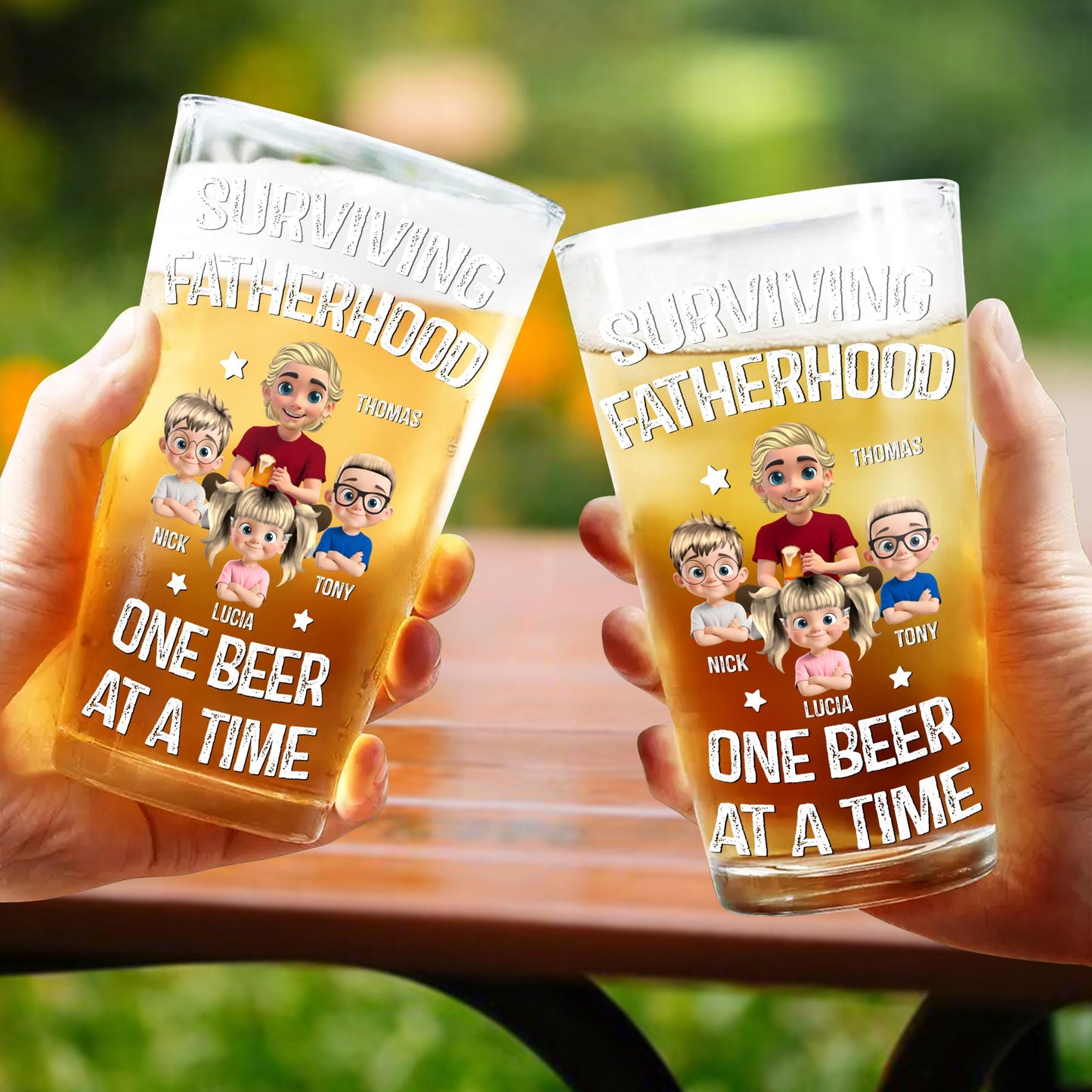 Surviving Fatherhood One Beer At A Time, Cartoon Family